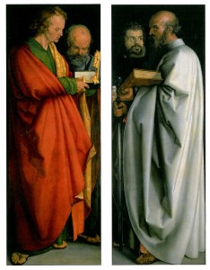 Kat&euml;r Apostujt (1526) Albrecht D&uuml;rer