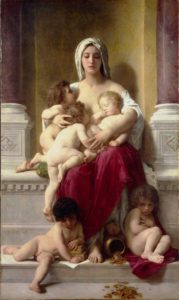 “La Charité” (Mëshira), e piktorit William Adolphe Bouguereau 
